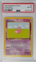 V1694: 1999: Slowpoke: 33/62: Fossil: 1ST Edition: PSA: 8: NM-MT: 102261328